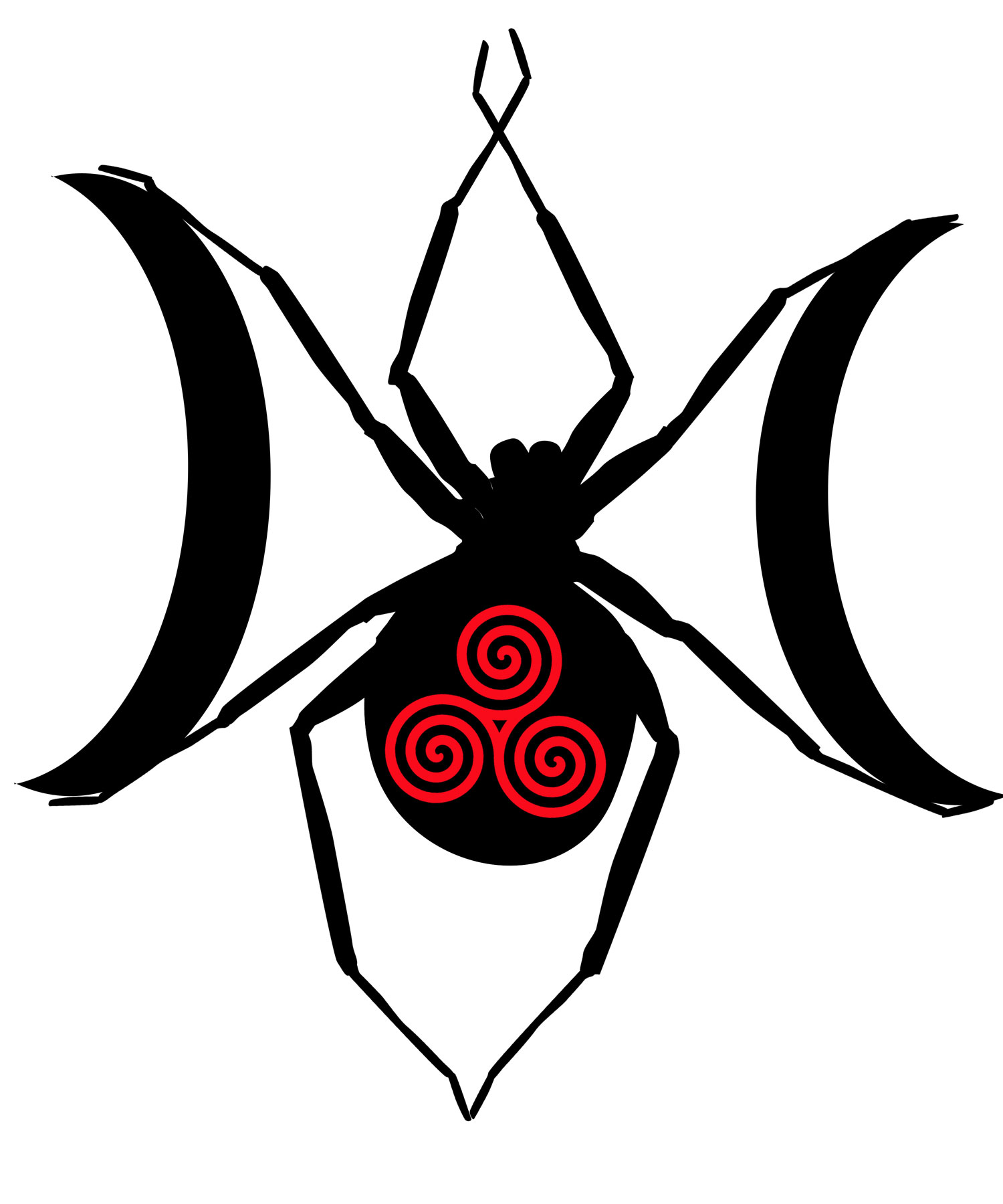 Black Widow goddess logo
